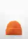 Gorro Mohi Naranja Talla 99 Mujer Mango