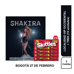 Combo Concierto Shakira Bogotá Occidental + Skittles