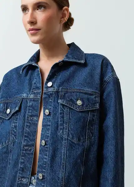 Chaqueta Suri Mujer Azul Indigo Medio Talla M 422G301 Naf Naf