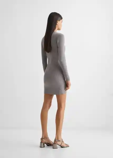 Vestido Grey Niñas Gris Talla 21 Mango