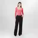 Camiseta Manga 3/4 Con Escote Cuadrado Rojo Talla S 717588