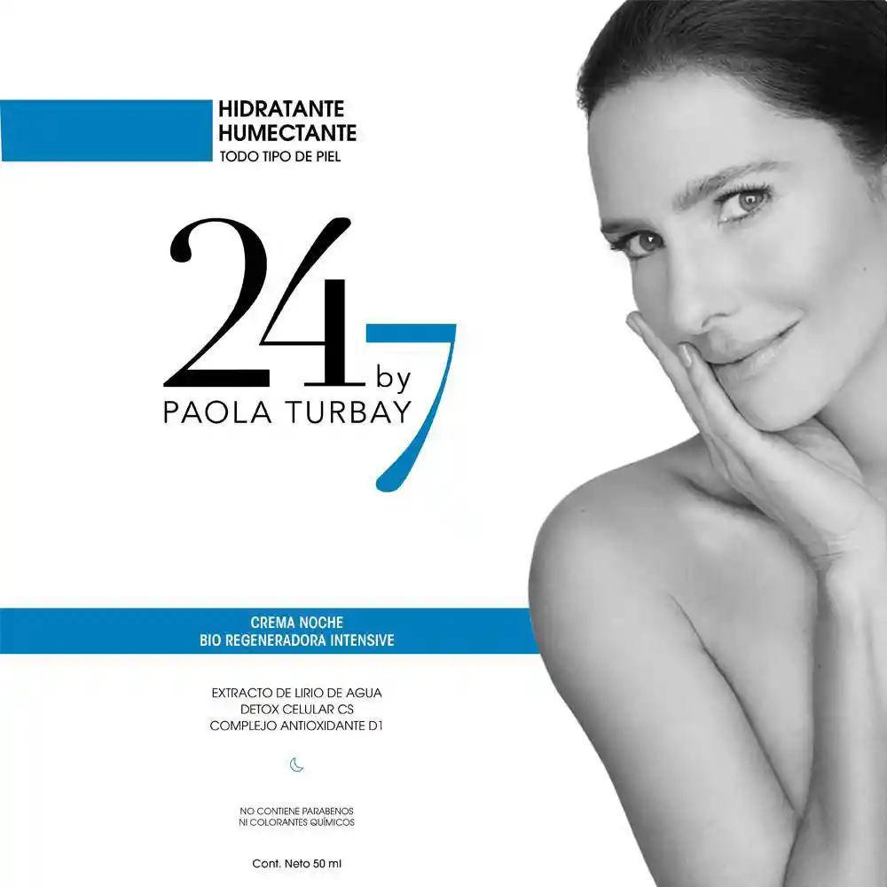 24-7 By Paola Turbay Crema Noche Bio Regeneradora Intensive