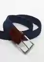 Cinturón Elástico Navy Talla 90 Hombre Mango