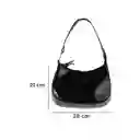 Bolso Hobo Charol Negro Miniso