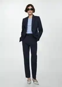 Pantalón Boreal Marino Talla 44 Mujer Mango