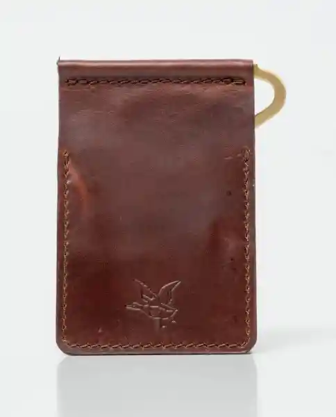Billetera Clip Leather Goods Café Castaño Oscuro Chevignon