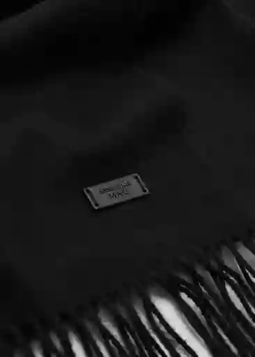 Bufanda Basica Negro Talla 99 Hombre Mango