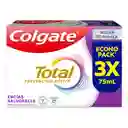 Crema Dental Colgate Total 12 Encias Reforzadas 75 mL x 3