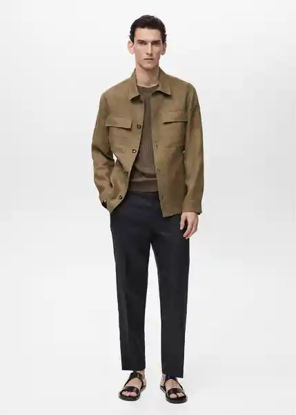 Chaqueta Tom Khaki Talla L Hombre Mango