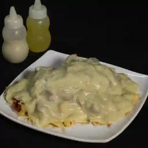 Choripapa con gratin
