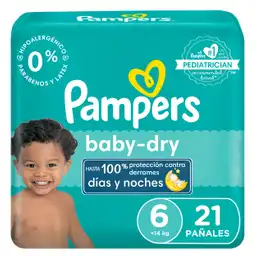 Pampers Pañal Baby Dry Talla 6