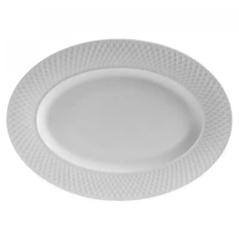 Qualitier Plato Cena E-Clat en Porcelana Blanco 34 cm IP3321