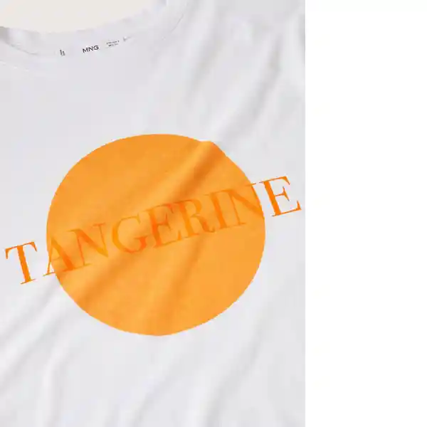 Camiseta Tanger-H Blanco Talla L Mujer Mango