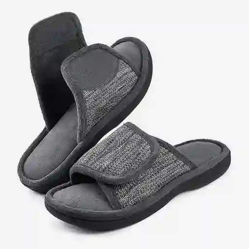 Rockdove Pantuflas Para Hombre Moc Gris L