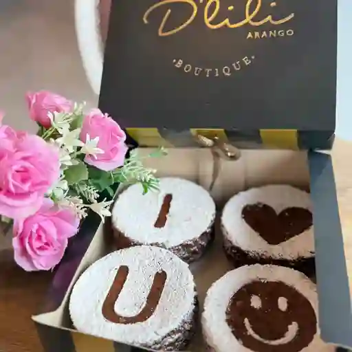 Caja x4 minis amor y amistad- cara feliz