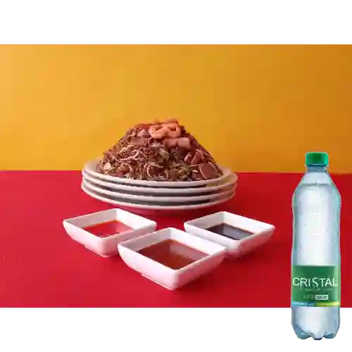 Combo ½ Chow Fan Famosa China + Cristal con Gas 600 ml