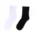 Medias Deportivas Crew Para Hombre Serie Blanco y Negro Miniso