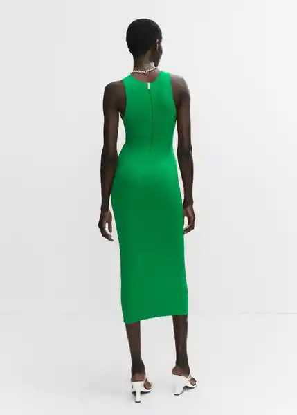 Vestido Alixt Verde Talla M Mujer Mango