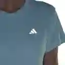 Adidas Camiseta Run it Tee Para Mujer Azul Talla S