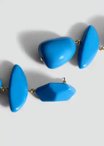Pendientes Mabel Azul Talla 99 Mujer Mango