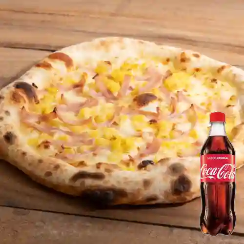Combo Pizza Hawaiana + Coca-Cola Sabor Original 500 ml