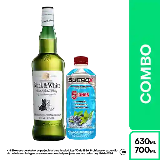 Combo Black & White 700 mL + Suerox Mora Azul