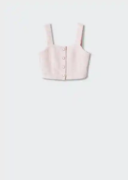 Top Amalia-H Rosa Light Talla S Mujer Mango