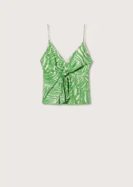 Top Emma Verde Talla M Mujer Mango