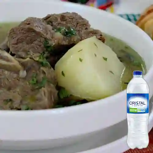 Combo Caldo de Costilla + Cristal Sin Gas 600 ml