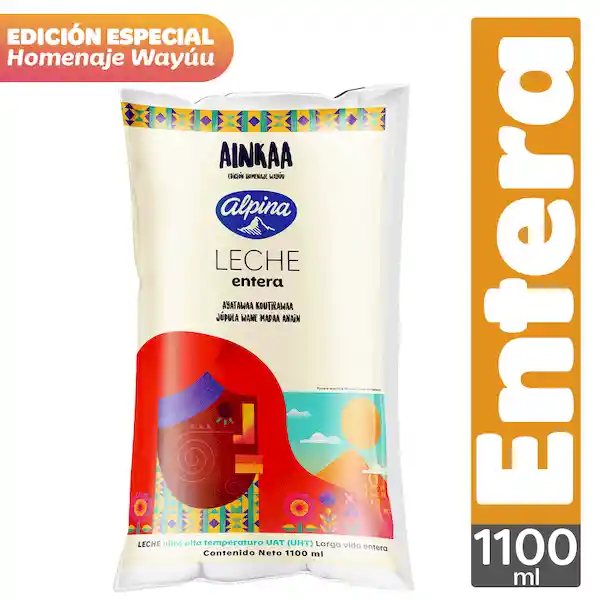 Leche Alpina Bolsa Entera Ainkaa 1100 Ml