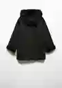 Abrigo Chocolat Negro Talla 08 Niña Mango