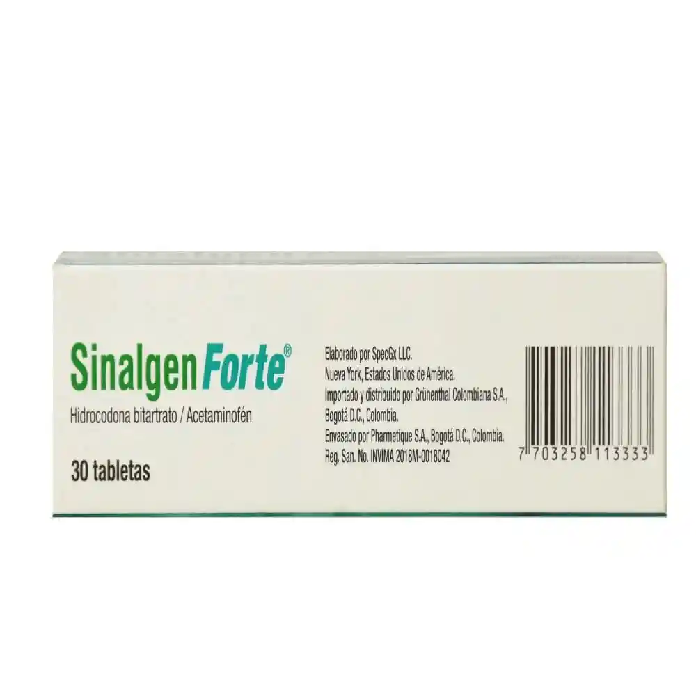 Sinalgen Forte x 30 Tabletas