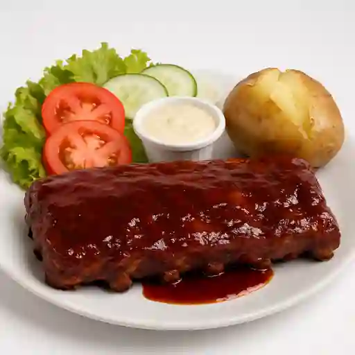 Costilla Bbq con Papa