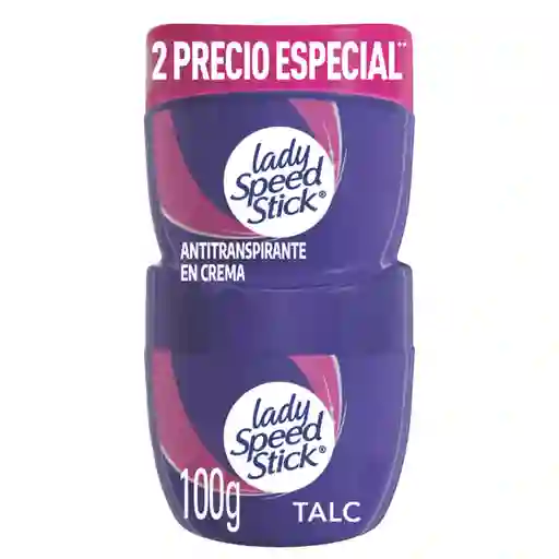Desodorante Mujer Lady Speed Stick Pote 24/7 Talc 100 g x 2 Und