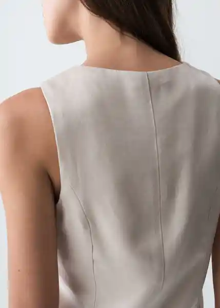 Camisa Nicky Mujer Beige Escarcha Claro Talla M 413G377 Naf Naf