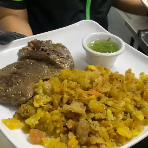 Migas de Platano con Proteina