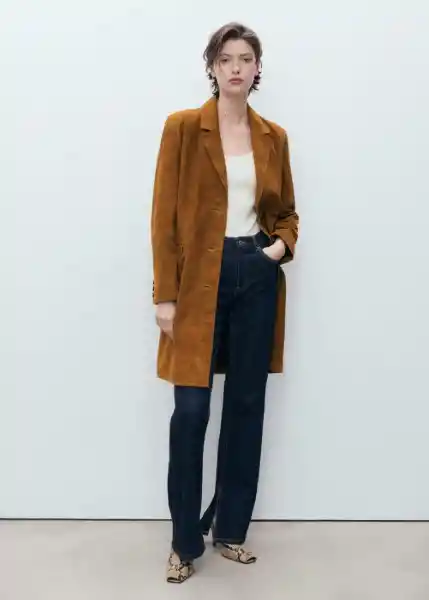 Abrigo Tommy Camel Talla M Mujer Mango