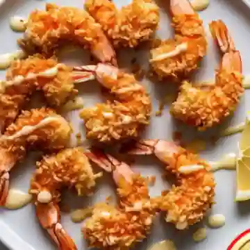 Porción de Camarones Apanados en Panko