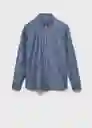 Camisa Pisa Navy Talla L Hombre Mango