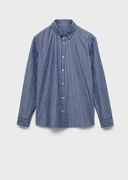 Camisa Pisa Navy Talla L Hombre Mango
