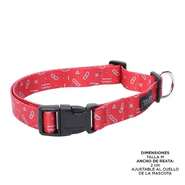 Collar Ajustable Mylu Rojo Talla M 5RX Totto