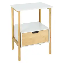 Mesa Bambú y Mdf Auxiliar 40 x 30 x 60 cm Casaideas