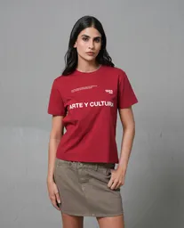 Camiseta Mujer Rojo L 203G010_ROJ181442 Rifle