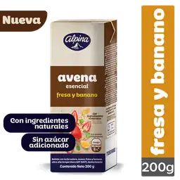 Avena Esencial Fresa y Banano Caja 200 g