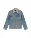 Chaqueta Trucket Azul Cristalino Claro T L Masculino Chevignon