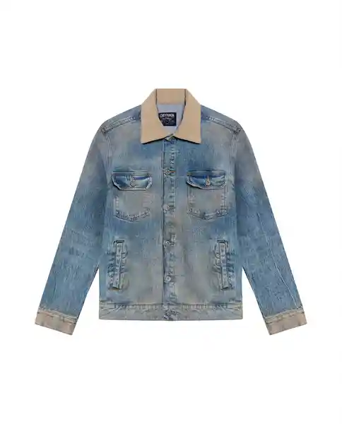 Chaqueta Trucket Azul Cristalino Claro T L Masculino Chevignon