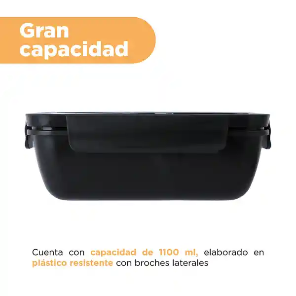Contenedor Para Alimentos de Serie Negro Miniso