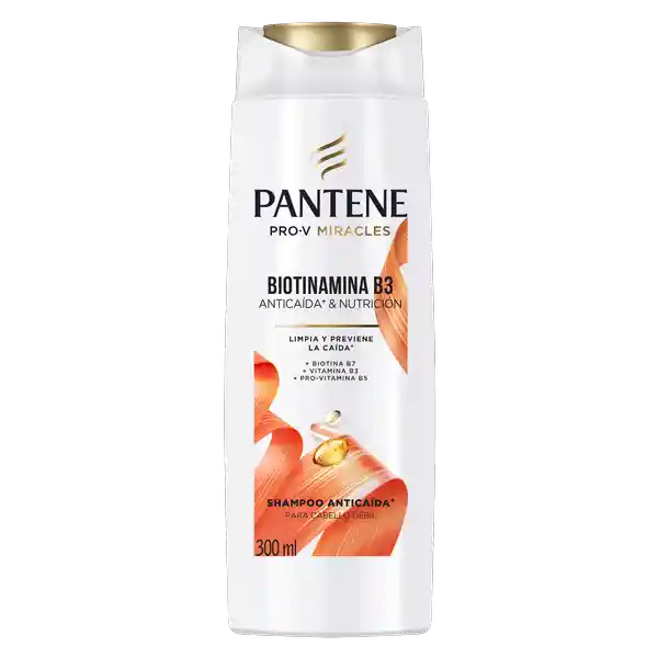 Pantene Shampoo Anticaída Biotinamina + B3 300 mL