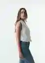 Chaleco Mujer Crudo Puro Claro Talla M 423G035 Naf Naf