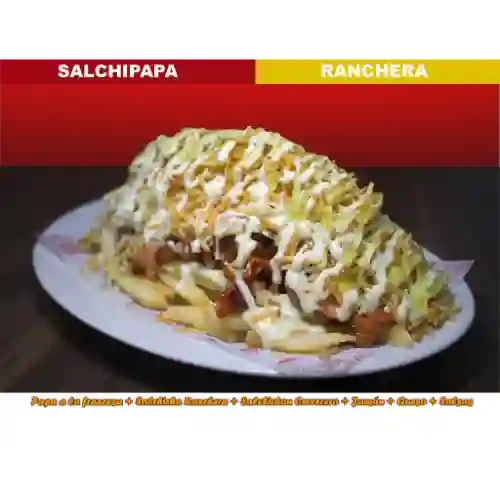 Salchipapa Ranchera + Limonada